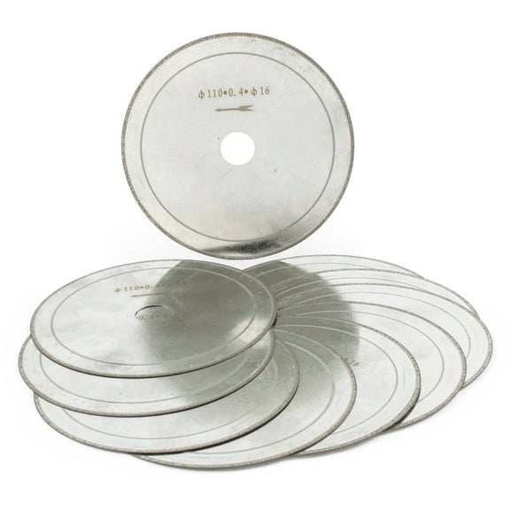 JINGLING 4.5" inch 110mm Diamond Lapidary Saw Blade Thin Rim 0.43 Arbor 5/8" Jewelry Tools for Stone Pack of 10Pcs