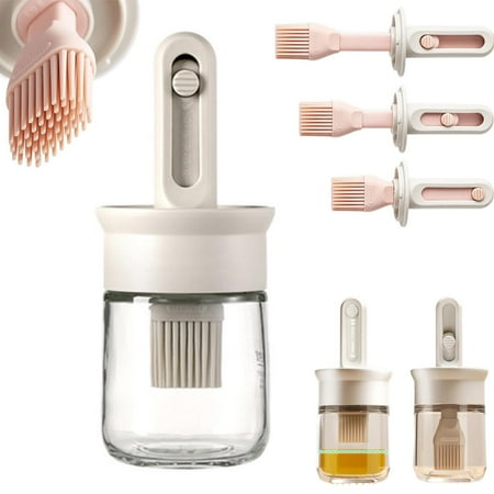 

TODOZO Oil Dispenser With Telescopic Brush And Oil Bottle With Silicone Brush For Cooking BBQ Basting Brush For Cooking Bottle With Brush For Grill