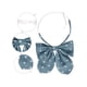 thumbnail image 3 of INSPIRE CHIC Corbatas preatadas con lunares para mujeres, tirantes ajustables para uniforme casual azul, 3 of 5