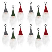 Ivenf Christmas Supplies, 12 Pack Swedish Tomte Santa Gnome Plush Backpack Clips Keychain, Birthday Party Favors Supplies Mini Pillows Set, Goodie Bag Stocking Stuffers Novelty Gifts Toys Prizes For K