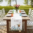 thumbnail image 4 of Table Runners 60 Inches Long Dress Scarves, Spring Farmhouse Kitchen/Dining Table Runner, Small Coffee Tablerunners, Farmhouse Bicycle Botanical Floral Flowers 13x60 Inch, 4 of 9