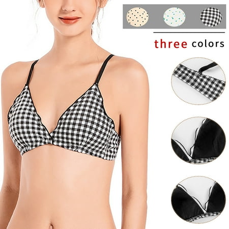 Itsame 1 Pack Everyday Casual Bra Set Womens Full Support Bra Tie Back Comfortable Wireless Comfort Bralette White Size L