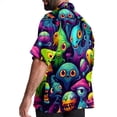 thumbnail image 3 of Alien Men's Short Sleeve Hawaiian Beach Shirt Casual Printed Button Down Summer Unisex Casual Shirt, 3 of 6