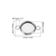 thumbnail image 2 of Unique Bargains Pendant Trays, 30 Pack 316 Stainless Steel 8mm Round Bezel Trays Pendant Base with 2 Rings, 2 of 6