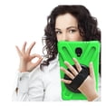 thumbnail image 3 of KIQ Galaxy Tab A 10.5 Case, 2018, T590 Heavy Duty Shield Cover Tempered Glass Screen Protector Shoulderstrap for Samsung Galaxy Tab A 10.5 SM-T590/SM-T595 [Green], 3 of 14