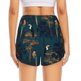 thumbnail image 4 of Running Shorts for Women, Cute Macaw Toucan Palm Tree Workout Athletic Shorts with Pockets, Lounge Yoga Shorts Women, 4 of 7