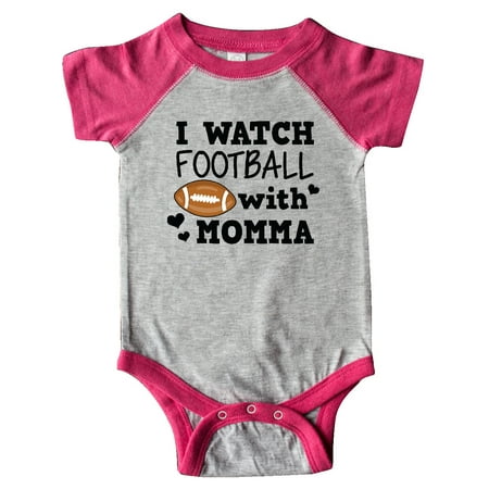 

Inktastic I Watch Football with My Momma Gift Baby Boy Bodysuit