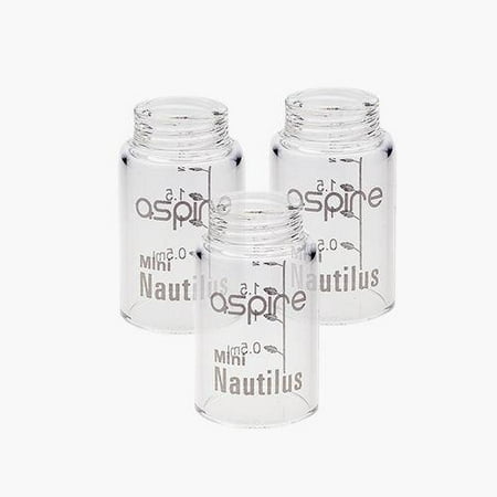 (3 Pack) 2ml Pyrex Glass Replacement Tank for Aspire Mini