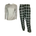 thumbnail image 1 of Men's Pajama Sets One Solid Top & One Plaid Bottom With Pockets, 1 of 20