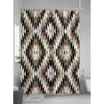 thumbnail image 5 of Fsddascl Brown Aztecs Shower Curtain Set - Standard 72" x 72" Washable Bathtub Curtain with 12 Hooks, Abstract Southwest Geometric Vintage Tribal Waterproof Fabric Stall Shower Curtains for Bathroom, 5 of 6