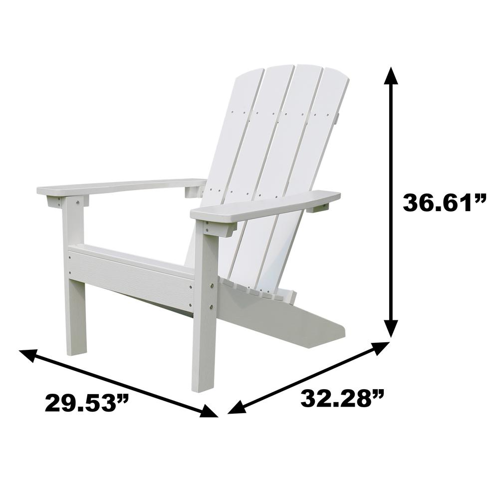 northbeam Lakeside Faux Wood Adirondack Chair, White