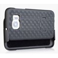 thumbnail image 2 of NAKEDCELLPHONE'S BLACK KICKSTAND TEXTURED RIBBED HARD CASE COVER + BELT CLIP HOLSTER FOR SAMSUNG GALAXY S7 EDGE PHONE, SM-G935, 2 of 7