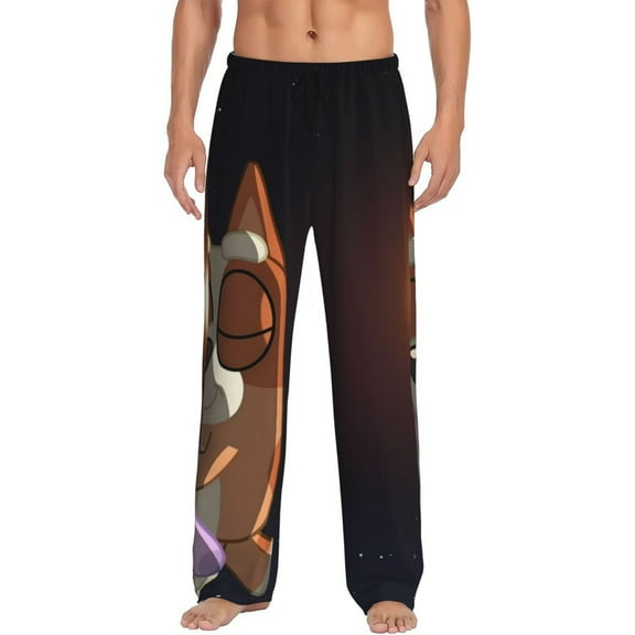 Silaia Bluey Print Mens Pajama Pants,Sleep & Lounge Pants, Men's Pajama Bottoms,PJ Bottoms with Pockets and Drawstring/Elastic Waist-