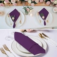 thumbnail image 2 of Pure Dark Purple Cloth Napkins, Simple Solid Color Washable and Reusable Dinner Napkins Set of 6, Table Napkin for Kitchen Party Birthday Wedding Hotel Housewarming 20"x20", 2 of 8