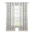 thumbnail image 2 of Grommet Curtain Panel, Embroidered Sheer Extra-Wide, Red 54" x 63", 2 of 9