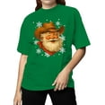 thumbnail image 2 of Cowboy Santa Festive Snowflakes Women's T-shirt, 2 of 3