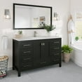 thumbnail image 3 of Eviva London 48" Transitional Espresso Bathroom Vanity with White Carrara Quartz Countertop, 3 of 8