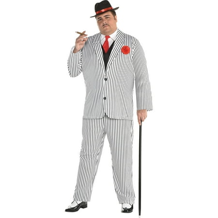 Amscan Gangster Halloween Costume for Men, Plus Size, with Included Accessories