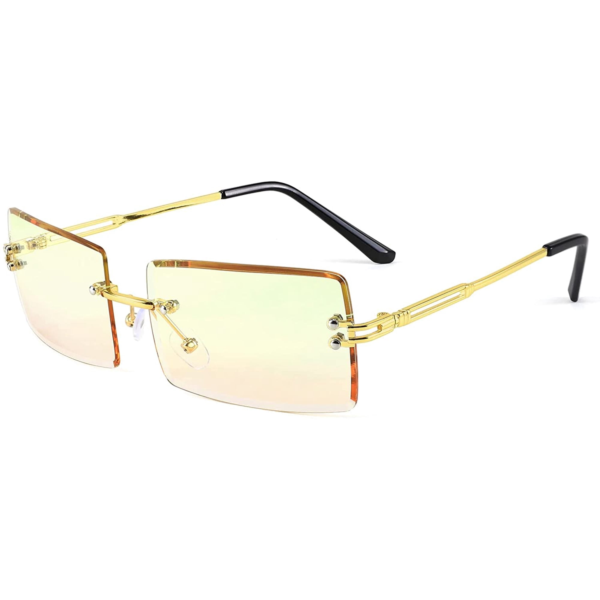 Vintage Rimless Sunglasses Rectangle Frameless Candy Color  display picture 3