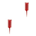 thumbnail image 3 of maskred Salon Pro 3 Sides Fish Bone Shape Comb Hair Dyeing Sectioning Highlighting red 2Set, 3 of 6
