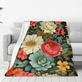 thumbnail image 2 of Boho Floral Blanket Bohemian Gifts for Mom Women Kids Girls Birthday Colorful Flowers Throw Mother''s Day Valentines Presents Decor Soft Warm Plush Blankets for Room Bedding 50"x60", 2 of 6