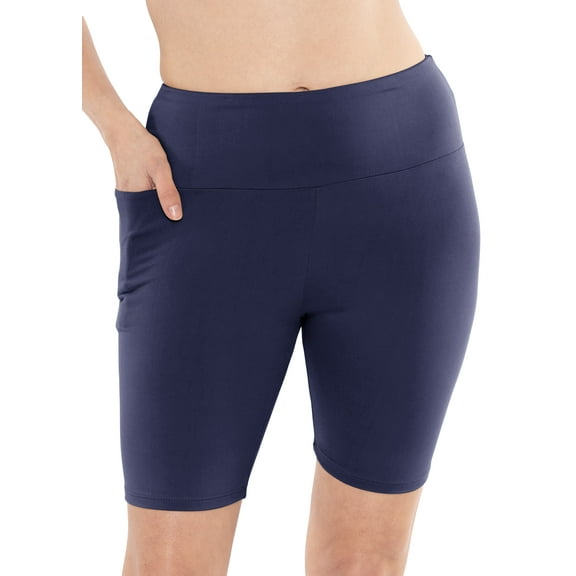 Stretch Is Comfort Women's High Waist Biker Shorts with Pocket | Adult Small- 5x