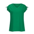 thumbnail image 4 of Besolor Short Sleeve Tops for Women V Neck Shirts Womens Shirts Dressy Casual Loose Tops Summer Tee Shirt, 4 of 7