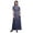 Bluish Violet, variant on Rayon Floral & Leaves Bird Bird Womens Printed Side Slit SummerÂ&nbsp;DressÂ&nbsp;Long Maxi Gown-Medium