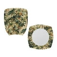 thumbnail image 5 of SCRAWLGOD Palm Tree Green Beige 2 Piece Sets Soft Computer Office Chair Cover Breathable Easy to Install Split Swivel Chair Cover Removable High Back Chair Slipcover, 5 of 7