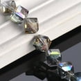 thumbnail image 3 of U8MO 10pcs 9mm Diagonal Hole Cube Faceted Crystal Glass Loose Beads for DIY Jewelry-Jade Half Wine, 3 of 8
