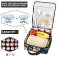 thumbnail image 4 of Wildflower Insulated Lunch Bag Box Women Reusable Lunch Tote Bag with Side Pocket Cooler Tote Bag Picnic Camping, 4 of 6