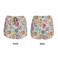 thumbnail image 5 of Xecao's Skull and Flowers for a double-layer running short for women, perfect for gym, tennis, and more, featuring a convenient pocket., 5 of 9