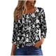 thumbnail image 1 of Blusas para las Mujeres Casual, 3/4 Manga Floral Estampado Camiseta de Moda Top Hecho de Poliéster Transpirable Suave para el Uso Diario de Primavera Otoño, Tops de Blusa para las Mujeres, 1 of 9