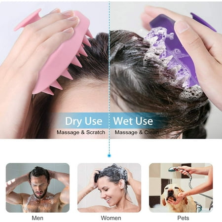2 Pack Hair Scalp Massager Shampoo Brushes For Hair Care And Cleaning Of Men Women Kids