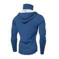 thumbnail image 4 of Sun Shirts for Men Long Sleeve Hooded Fishing Shirts Tall Size Hoodie with Mask UPF 50 Cooling Rash Guard Shirt L Blue, 4 of 4