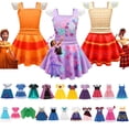 thumbnail image 2 of Nuevo Encanto Disney vestido de verano para niñas Mirabel Isabela vestido Casual niños ropa Frozen Elsa Anna Rapunzel disfraz Vestidos5-6T Gao Jinjia LED, 2 of 2
