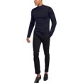 thumbnail image 3 of GHSDFBB Men Regular Fit Basic Lightweight Long Sleeve Pullover Top Mock Turtleneck T-Shirt, 3 of 4