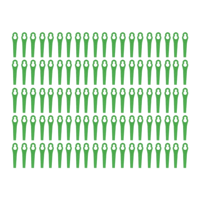 100Pcs Plastic Cutter Blades Lawn Mower Cutting Tool Replacement Garden Pruning AccessoriesGreen
