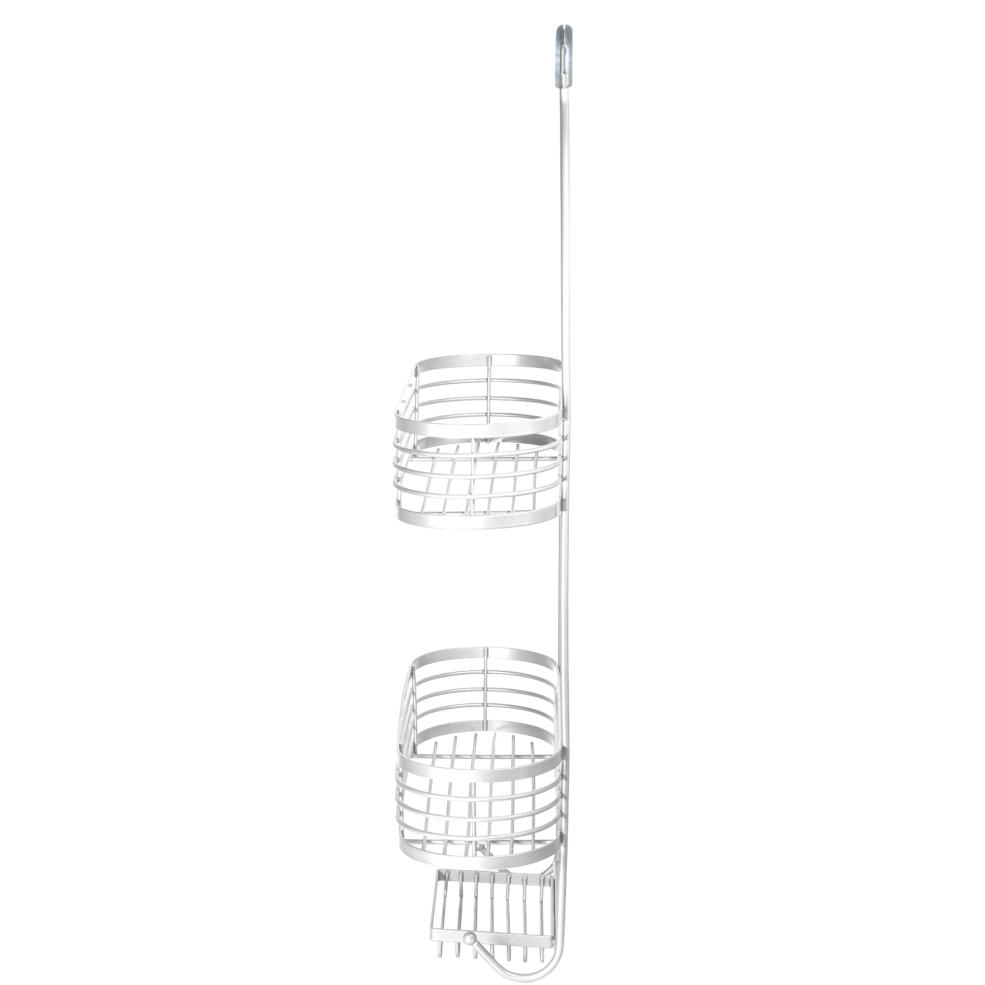 Acento 3-Tier Hanging Shower Caddy with Suction Cups, Non-Slip Neck, Bathroom Organizer, Matte White