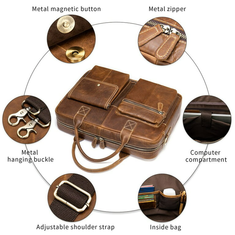 Shoulder Bag Men Handbags Totes 14 Inch Laptop Bag Zipper