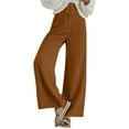 thumbnail image 1 of YDLCAFD Women Spring And Autumn Solid Color Corduroy Double Button Semi Elastic Waist Straight Casual Pants, 1 of 9