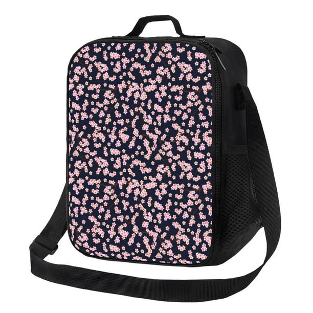Fotbe Flower Lonchera Bolsa de Almuerzo para Hombres y Mujeres, Lonchera de Gran Capacidad, Bolsa de Almuerzo Reutilizable, Bolsa Térmica Aislante