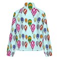 thumbnail image 6 of Jackets for Women Winter Coat Jackets Flannel Stand Collar Jacket(Hot Air Balloons,Size:S-4XL), 6 of 7
