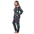 thumbnail image 2 of Just Love Christmas Print Pom Pom Adult Bodysuit (Black - Light Up, XX-Large), 2 of 4