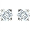 thumbnail image 2 of FB Jewels 925 Sterling Silver 4.5mm Round Cubic Zirconia Earrings, 2 of 2