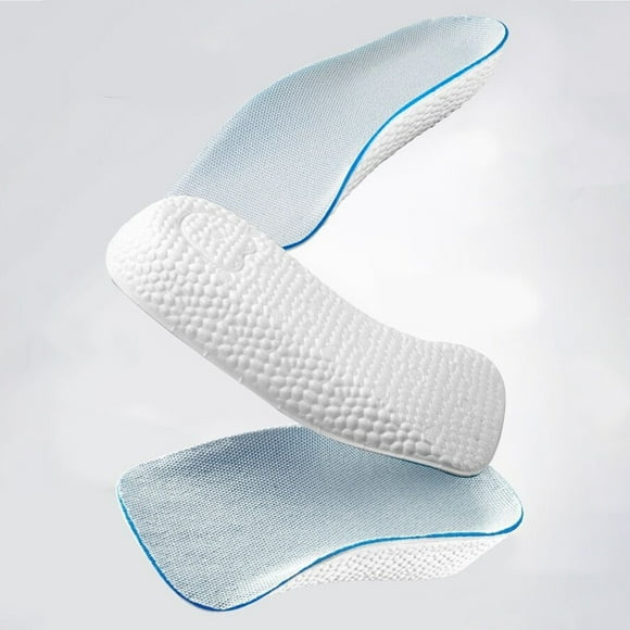 Aumento de altura Plantillas antideslizantes para calzado deportivo, transpirables, con elevación de medio talón para discrepancias en la longitud de las piernas.