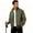 Army Green, variant on Men's Lightweight Jackets Full Zip Up Light Coat Laydown Collar Jacket Casual Windbreaker Jacket with Zip Pockets