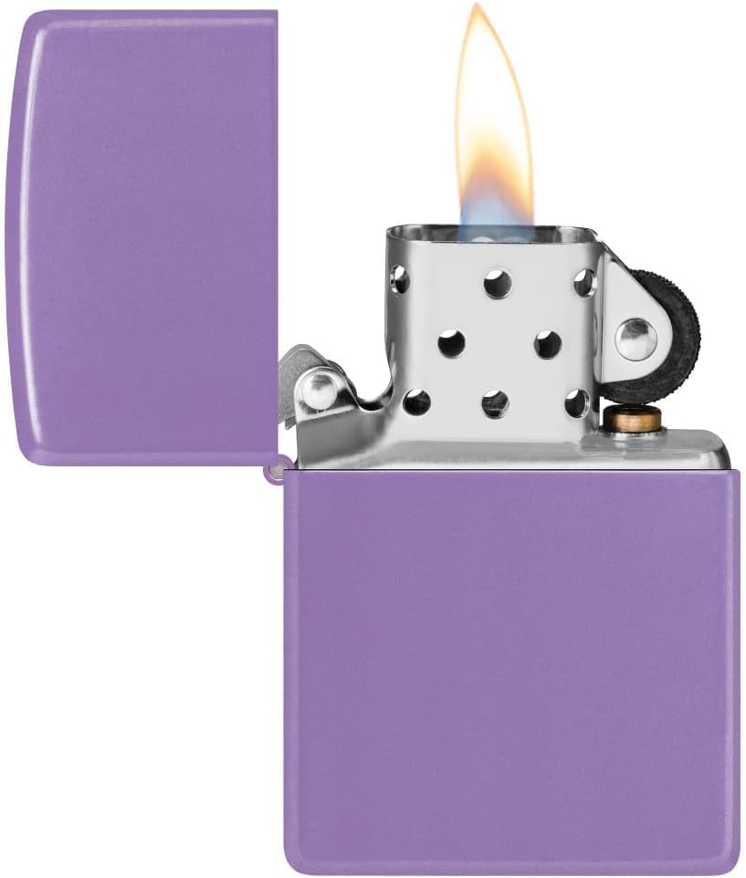Zippo Lighter - Customized Message Classic Smoky Lavender Pocket Lighter 46681