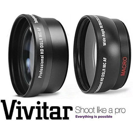 HD Wide Angle & 2.2x Telephoto Lens For Panasonic Lumix DMCLX7K DMC-LX7W DMC-LX7 (37mm Lens Set Adapter DMW-FA1 Not Included)