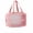 Pink, variant on Waterproof PU Toiletry Bag for Men Women, Large See-Through Travel Wash Bag, Portable Cosmetic Dopp Kit with Smooth Zipper for Gym Shower Trip, 11.81" x 8.27" x 3.94", Black